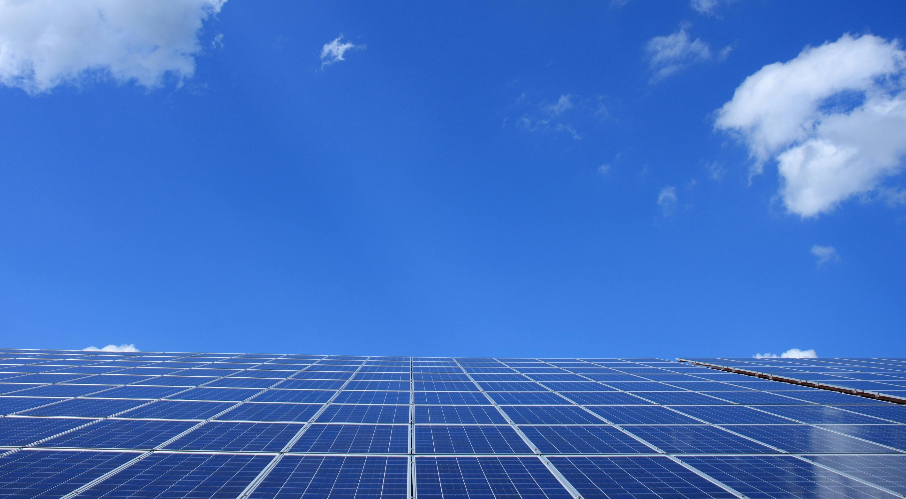 A large solar panel installation